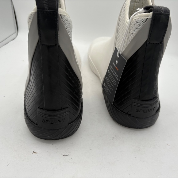 NWT SPERRY Sport White Black Topsider Slip-in Cutwater Rubber Deck Boots 13 main image 11
